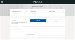 Desktop Screenshot of customercenter.barrons.com